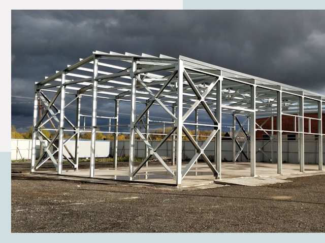 Двускатные ангары в Вязьма от 617 руб. за квадрат