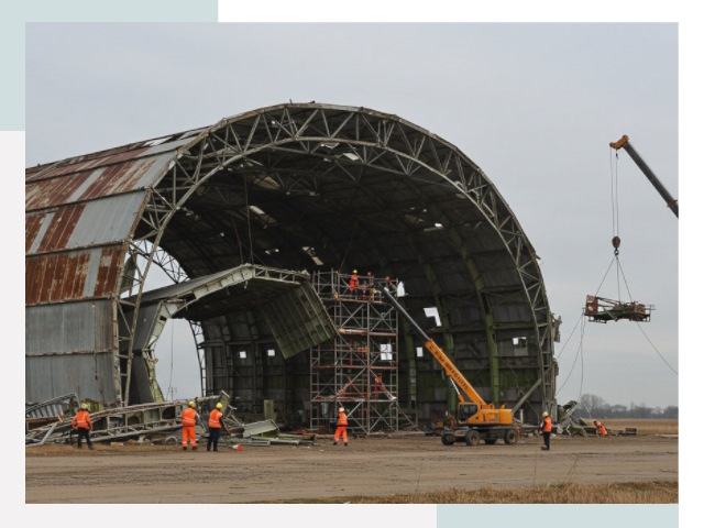 Демонтаж ангаров в Вязьме